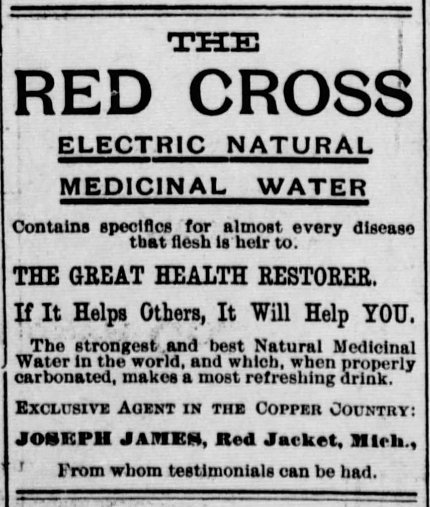 Newspaper ad - <i>The Copper Country Evening News</i>, 06 Apr 1896
